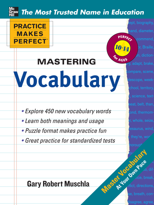 Title details for Mastering Vocabulary by Gary Robert Muschla - Available